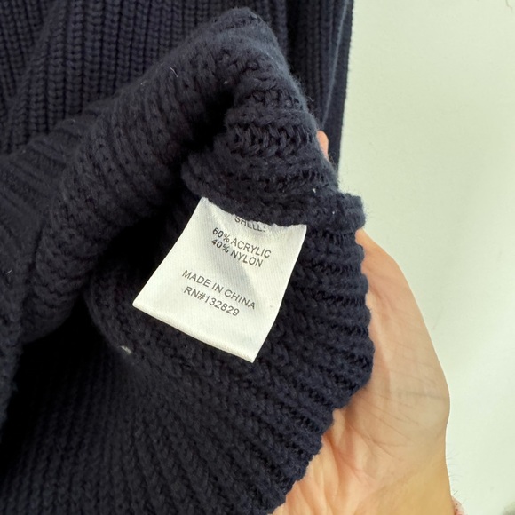 Revolve Superdown Womens Cold Shoulder Navy Blue Turtleneck Sweater, Size XS - Picture 5 of 6